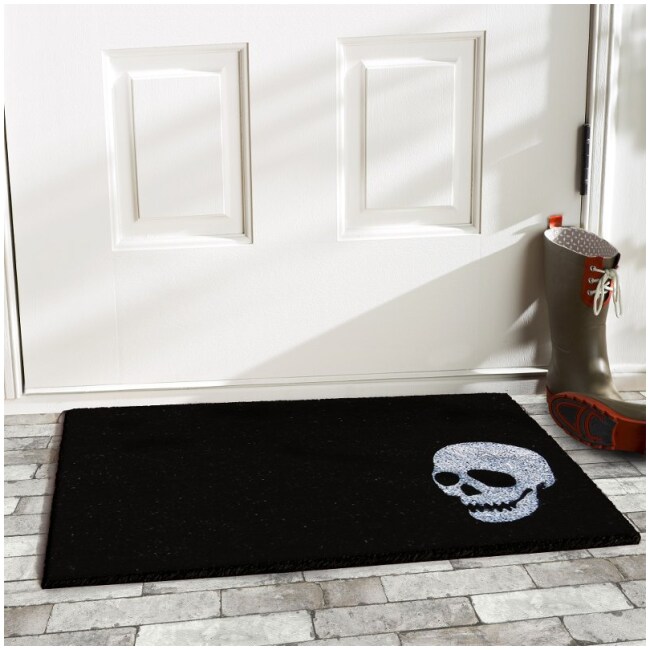 White Skull Doormat